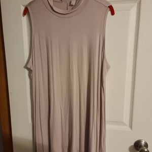 LOGO Lori Goldstein XL Pink Mock Neck Sleeveless